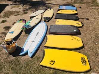 Surfboards And Boogie Boards They Range From $40 To $150