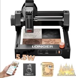 New! Mini Laser Engraver, 5.5W Portable Laser Engraver & Cutter, 130x130mm Work Area, WiFi