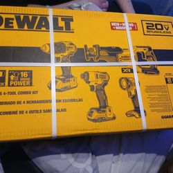 DEWALT BRUSHLESS 4- TOOL COMBO KIT