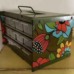 Vintage  1970 screws small parts organizer storage