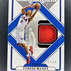 2024-25 TYRESE MAXEY JERSEY NATIONAL TREASURES TREASURED THREADS GAME WORN /24