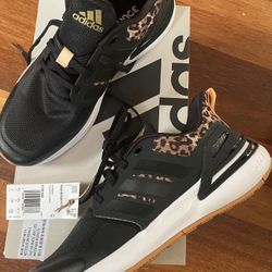 ADIDAS RapidaSport k Youth Running Shoes Black/ Leopard 5