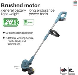 Cordless String Trimmer Edger 2.0Ah Battery Charger HENX H20DC250 10" 20V