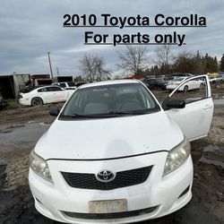 2010 Toyota Corolla For Parts Only 