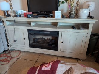 Whalen Furniture La Costa 72-Inch Rustic Fireplace Console