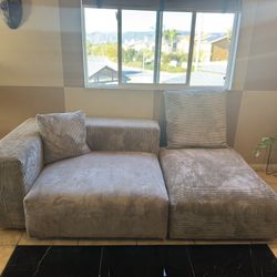 New Couch and Ottoman 