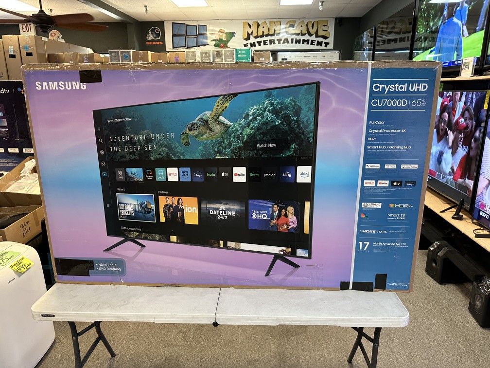 SAMSUNG 65 INCH UHD UN65DU7200 AIR PLAY BLUETOOTH W/WARRANTY - PAYMENT OPTIONS