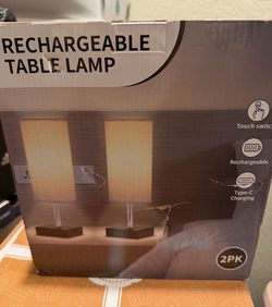 Small rechargeable table lamps 12" (2 pack)