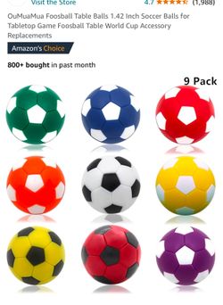 OuMuaMua Foosball Table Balls 1.42 Inch Soccer Balls for Tabletop Game Foosball Table World Cup Accessory Replacements