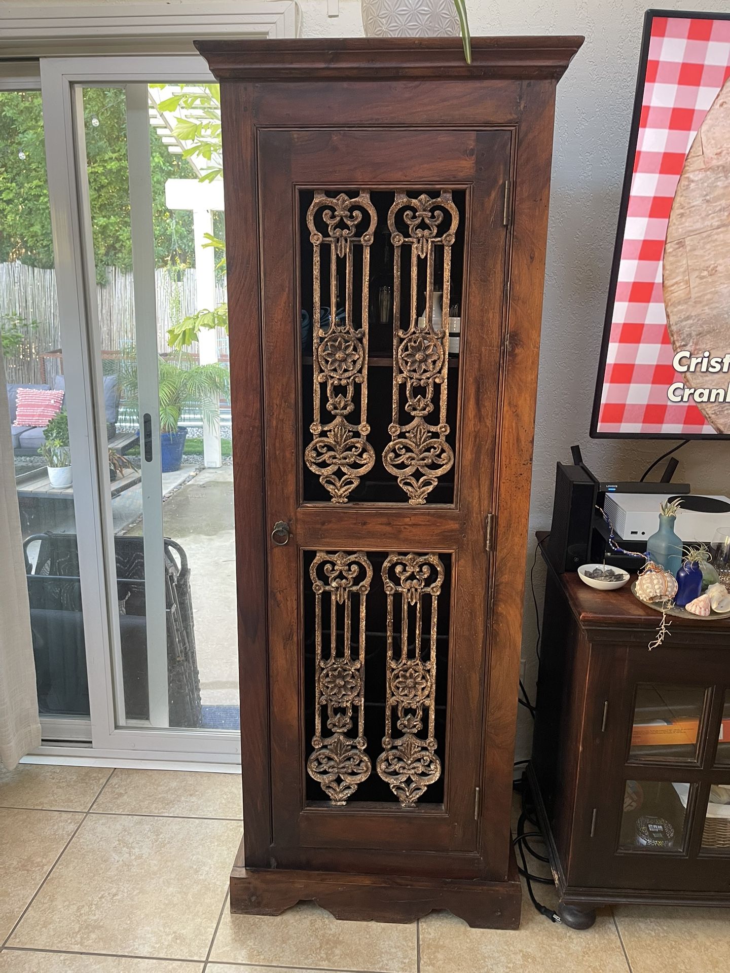 Teak Handmade Wine Cabinet