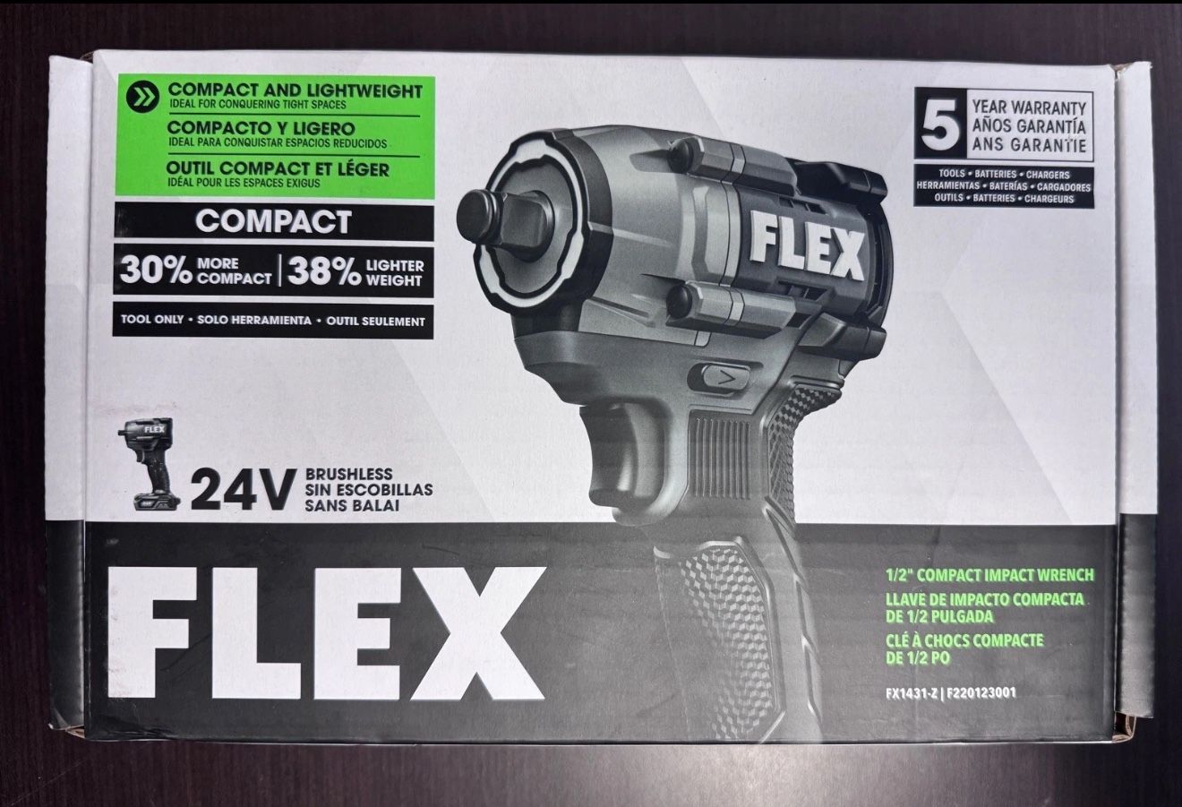 FLEX 24-volt Variable Speed Brushless 1/2-in Drive Cordless Compact Impact Wrench