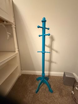 Turquoise coat rack 16"D x 16"W x 55.2"H