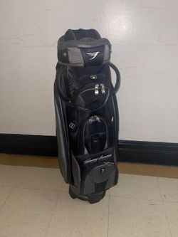 This is a Callaway ORG 14 Cart Bag. It is a popular golf bag known for its organization and storage features.  It features a 14-way top with full-leng