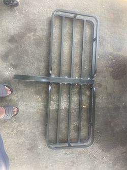 Black Steel Hitch Mount Cargo Carrier Rack