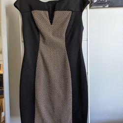 Black and Tan Dot Dress *Never Worn