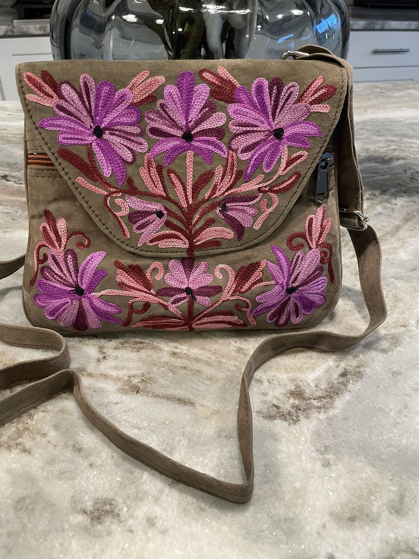 Leather Embroidery Bag