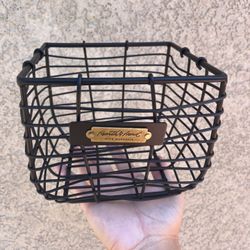 Black Metal Small Basket Bin