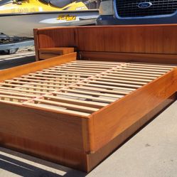 Mid Century Danish Floating Bed Frame