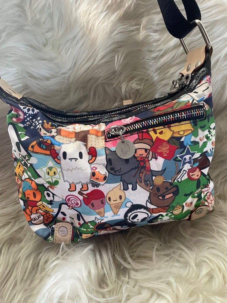 FIRST EDITION Tokidoki x LeSportsac Black Tote Bag w/Sandy Cactus & Tulip  Print for Sale in Gardena, CA - OfferUp