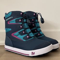 Merrell Kids Snow Bank 3.0 Girls Size 4 Winter Boots Waterproof Insulated
