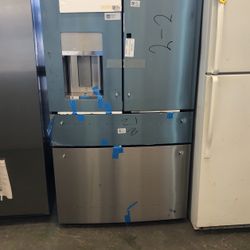 GE Stainless 4 Door Bottom Freezer Refrigerator 