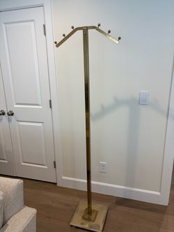 Vintage brass and lucite/acrylic coat stand