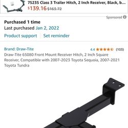 Front Mount Receiver Hitch 2 In.