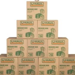1 Time Used U-Haul Boxes