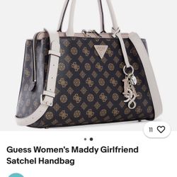 Guess Women's Maddy Girlfriend Satchel Handbag