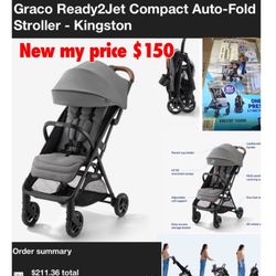 New in box Graco ready 2 jet compact auto fold stroller great for travel $150  Firm no lower Cash only East Palmdale  off 47th &R8 Address will be pro