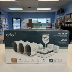 Arlo Pro 5S 2K Spotlight Camera - 3 Pack, 2K Video & HDR, White New 