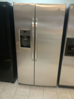 G.e stainless steel side by side fridge