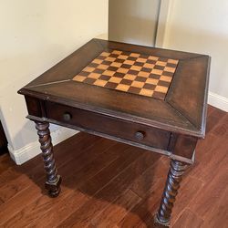 Wooden game table, $40 OBO! Cash only please, chess, checkers, backgammon.