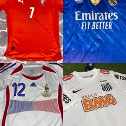 SOCCER JERSEY ALL 4 FOR 110/PORTUGAL FRANCE SANTOS MADRID