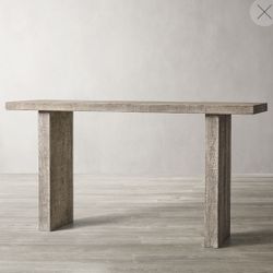Restoration Hardware Reclaimed Oak Plank Console Table In Grey Oak