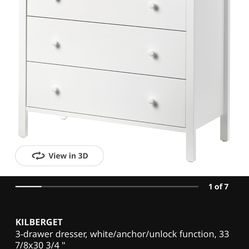 IKEA 3 drawer dressers