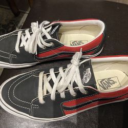 Black & Red Vans Size 11 adults 