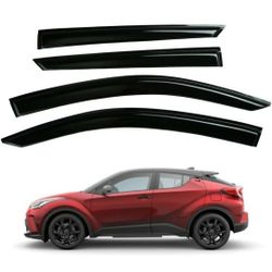 Side Window Deflector Smoke Tinted Tape-On Side Window Vent Visor Deflectors Rain Guards,4-Piece Set for 2018-2022 Toyota C-HR CHR 19 20 21

