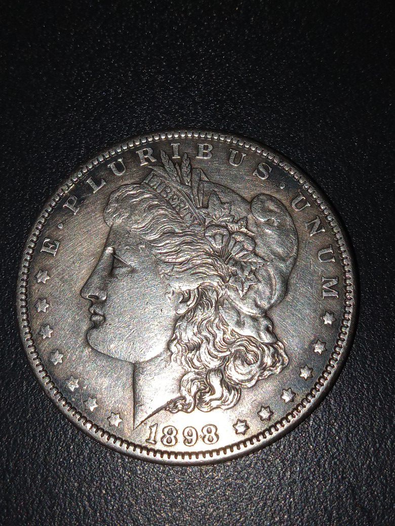 1898 Morgan Silver Dollar, Philadelphia Mint.