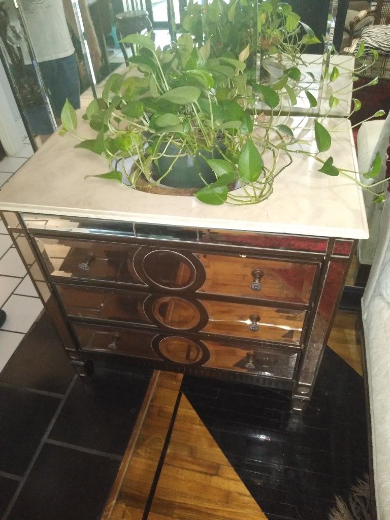 Custom Mirrored Vanity Chest