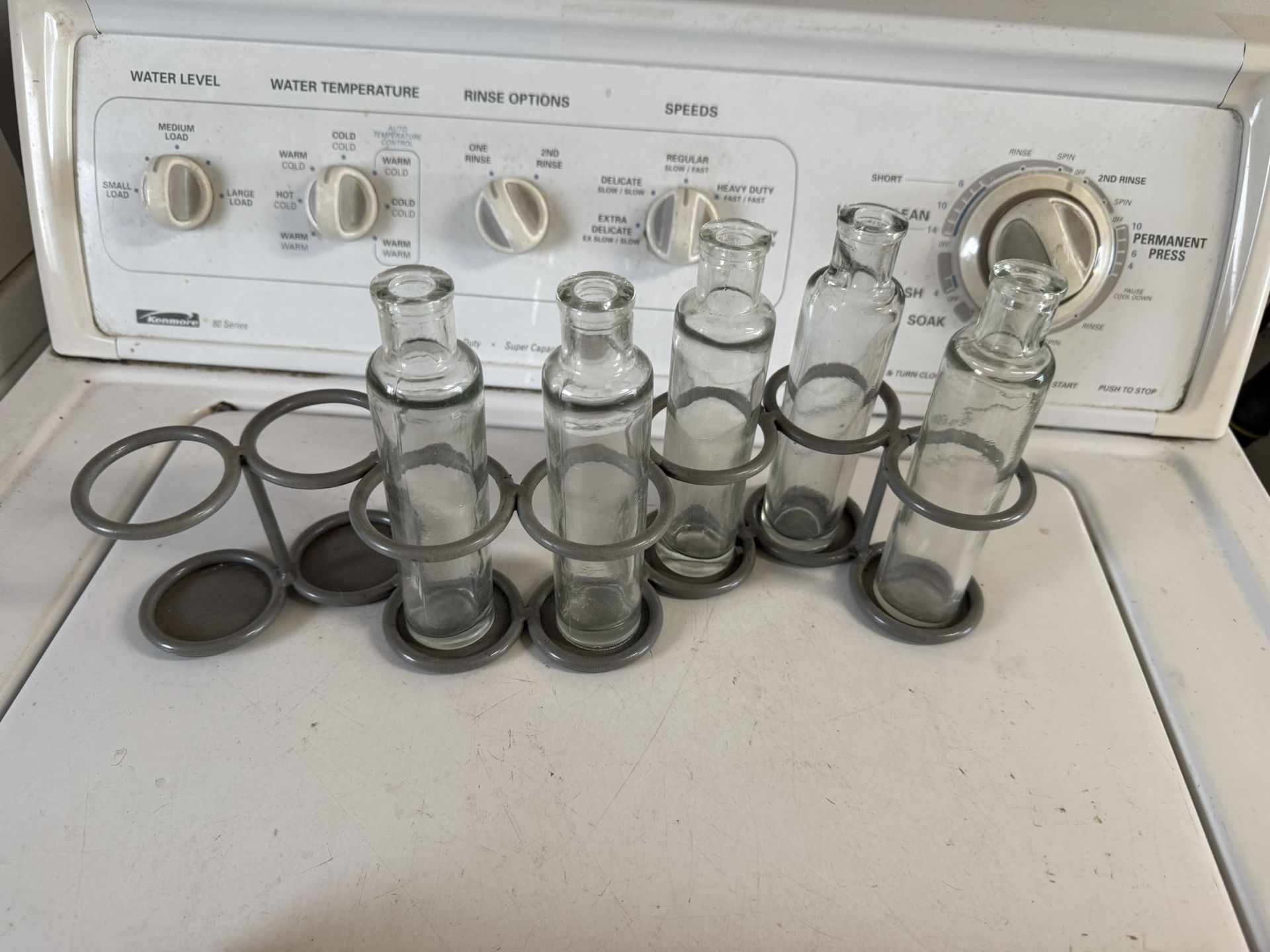 Bud Vase Vases With Metal Storage Holder Rack