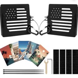 2 Pack Aluminum RV Bumper End Cap, Fits 4 Inch Square Camper Bumpers - Left & Right Versions Symmetric Fit, Sewer Hose Storage Covers with Vent Holes 