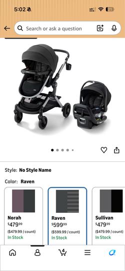 Car seat with stroller.