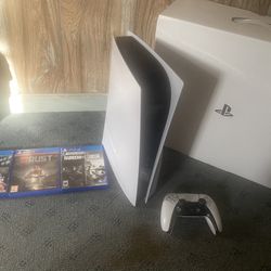 Ps5 With Games, Box, And Controller SHIPPING ONLY!