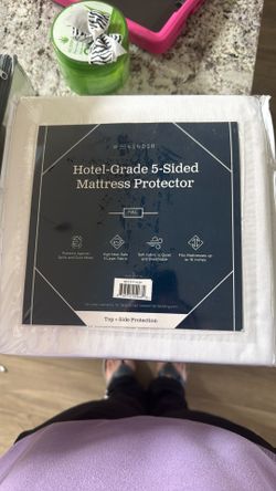 New, Full Size, Hotel Grade Mattress Protector, 5 Sided, Top And Sides 100% Protection