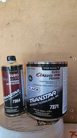 Transtar 7371 Black DTM Primer Surfacer Sealer Gallon w/ 7354 Activator Kit