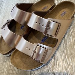 Unworn Metallic Birkenstocks
