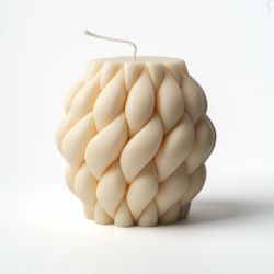 Extra Large Knot Ball Candle 40oz - Handmade Scented Soy Wax Elegant Pillar Candle for Aromatic Home Decor, Gift for Woman and Man, Luxury Shelf & Cof