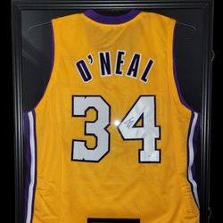 Shaquille O'Neal Framed Autographed Jersey (JSA) 