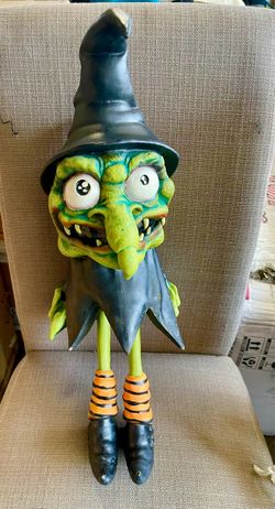 2001 vintage hanging creepy witch halloween decorations